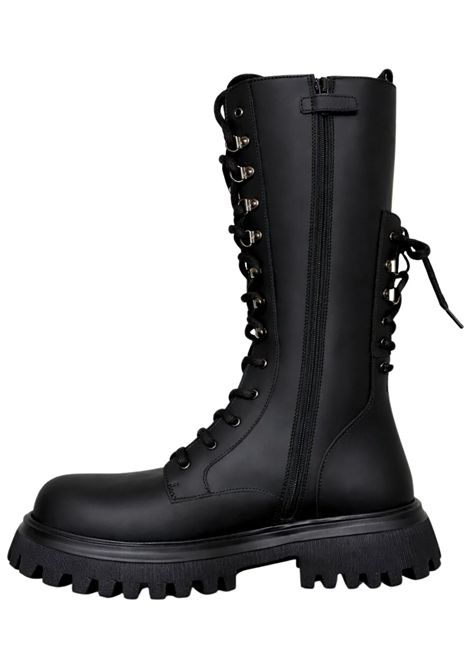 Anfibio bambina nero in pelle DOLCE E GABBANA | D11342/PIANERO